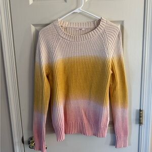H&M Pink and Yellow Ombre Sweater